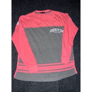 Basix of America Destin Florida Long Sleeve Shirt Pink Grey XL